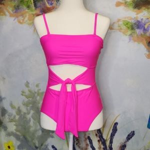 Barbie Hot Pink Cut Out One-Piece